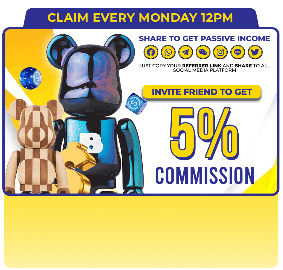 5% Commission Banner - bearbrick8888